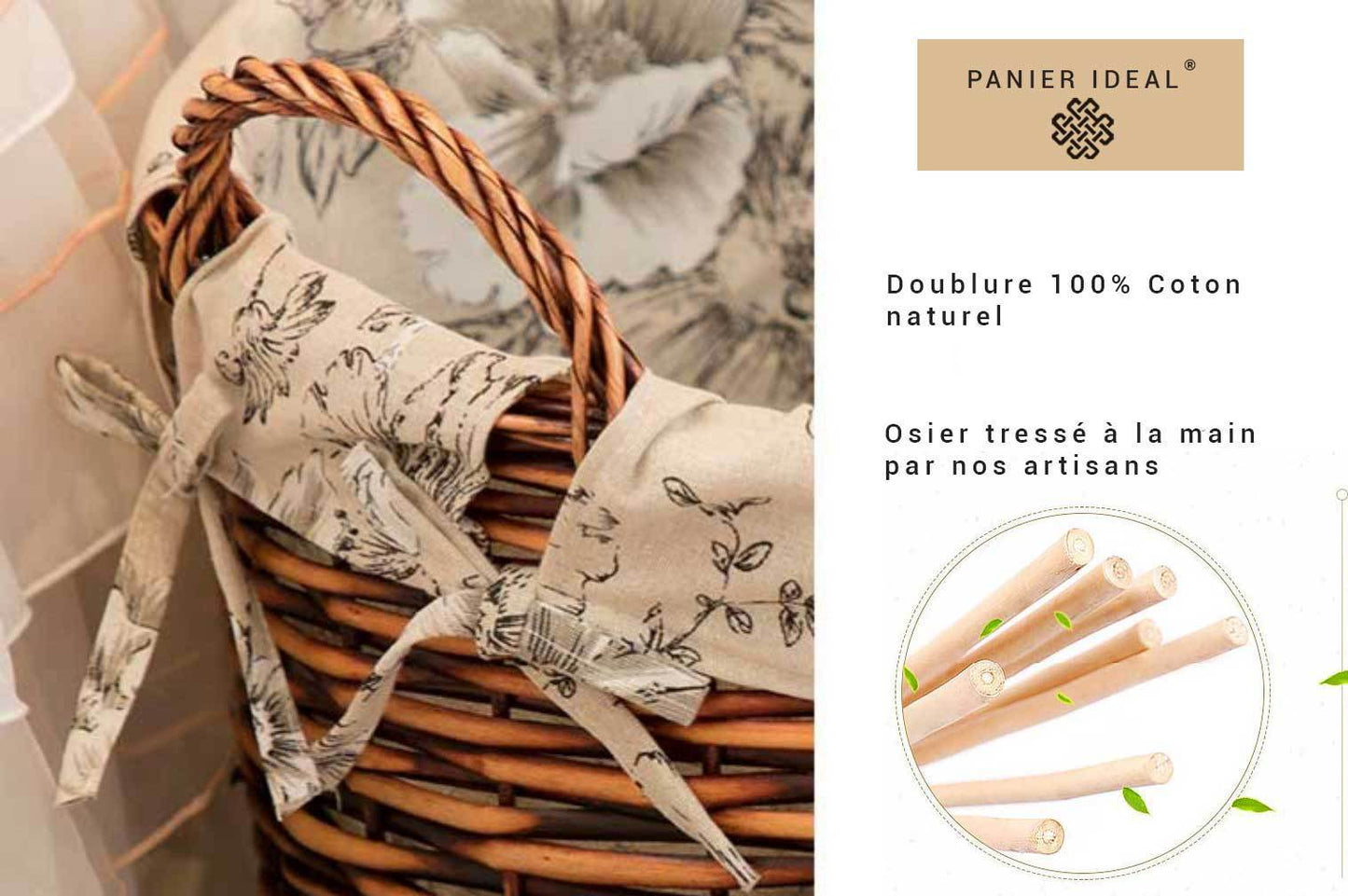 Panier à Linge en Osier Artisanal