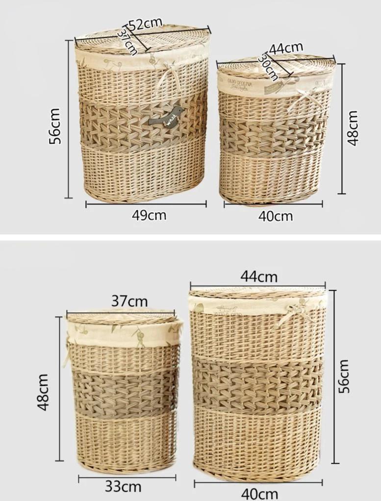 Panier à Linge en Osier avec Couvercle Oliva