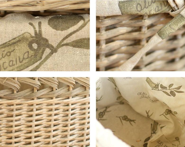 Panier à Linge en Osier avec Couvercle Oliva