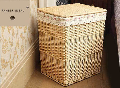 Panier à Linge en Osier Beige Folklore