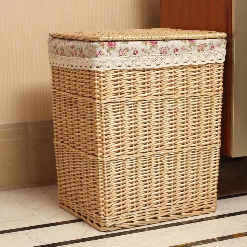 Panier à Linge en Osier Beige Folklore