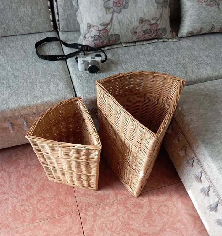 Panier à Linge en Osier d'Angle Traditionnel