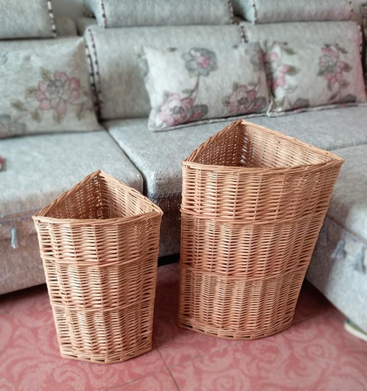 Panier à Linge en Osier d'Angle Traditionnel