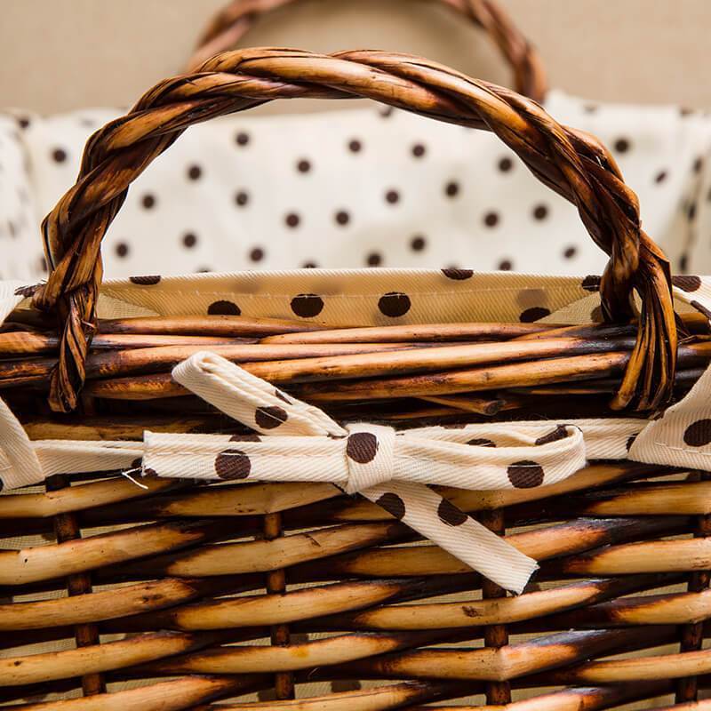 Panier à Linge en Osier de Salle de Bain