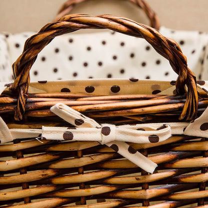 Panier à Linge en Osier de Salle de Bain