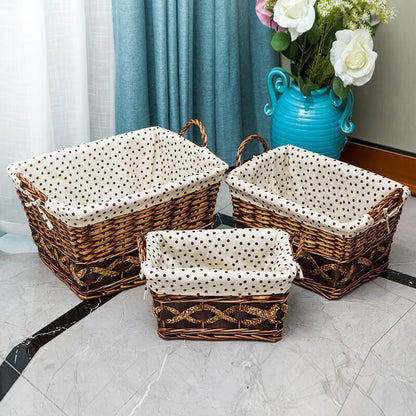 Panier à Linge en Osier de Salle de Bain