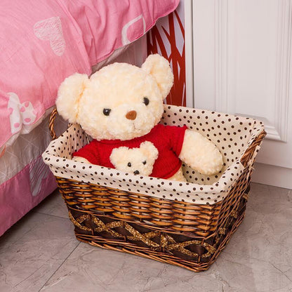 Panier à Linge en Osier de Salle de Bain