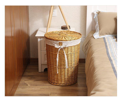 Panier à Linge en Osier Jaune Honey