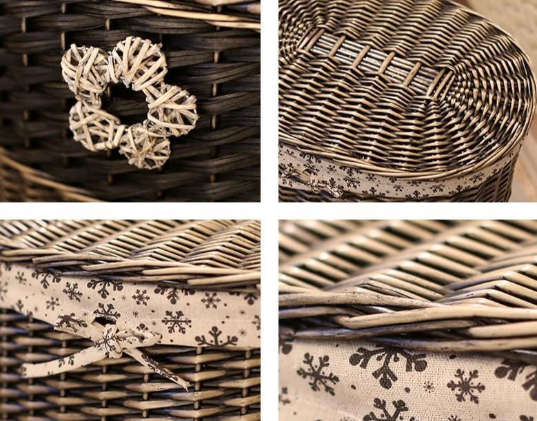 Panier à Linge en Osier  Noir Désir