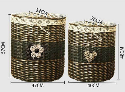 Panier à Linge en Osier  Noir Désir