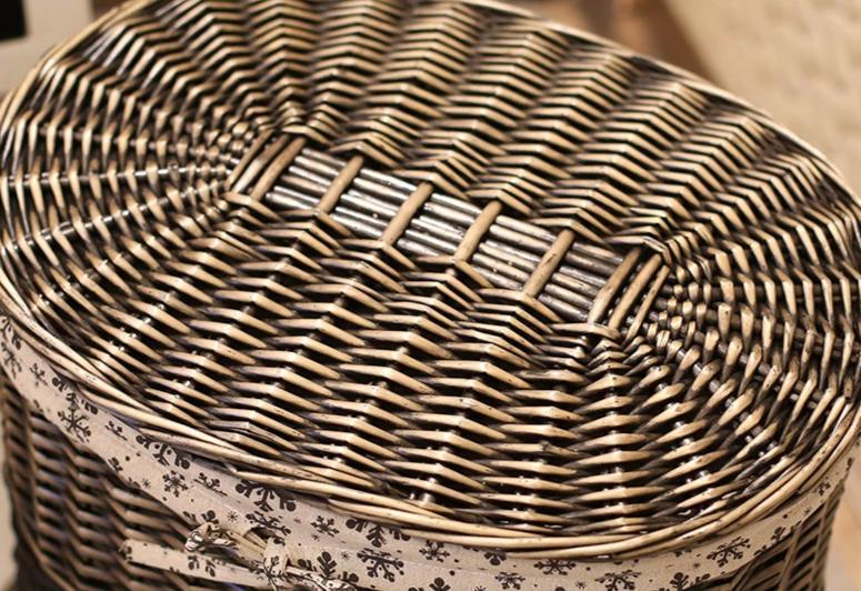 Panier à Linge en Osier  Noir Désir