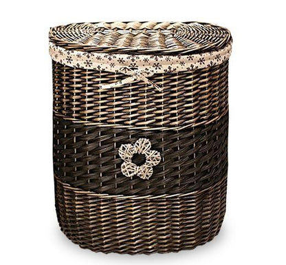 Panier à Linge en Osier Noir