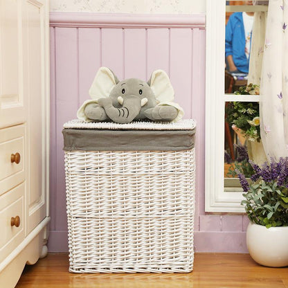 Panier à Linge en Osier Peluche Éléphant