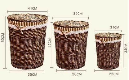 Panier à Linge en Osier Rond Casamance