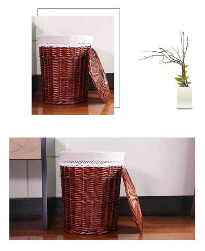 Panier à Linge en Osier Rouge Salix