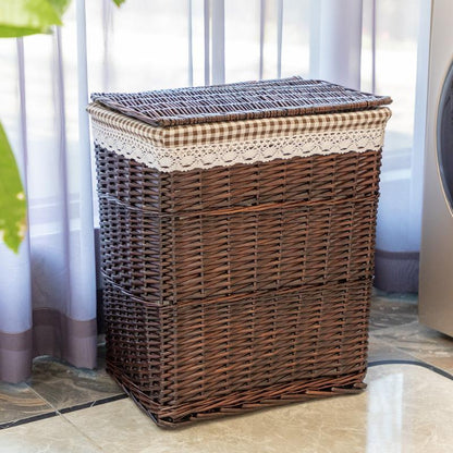 Panier à Linge en Osier Vintage