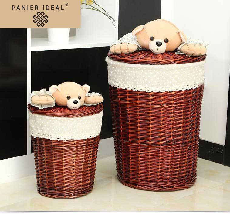 Panier à Linge en Rotin avec Couvercle Winnie