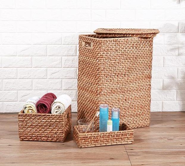 Panier à Linge en Rotin Tressé Hanoï