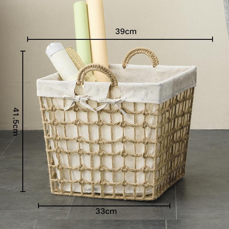 Panier  carré de Rotin à Linge