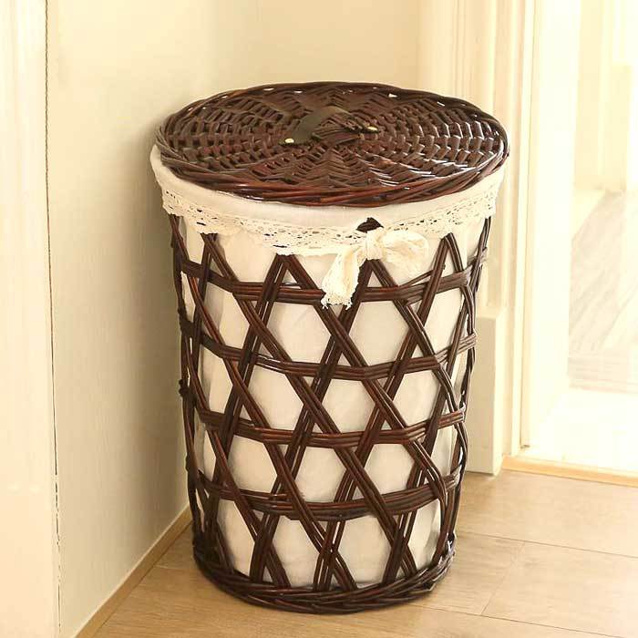 Panier à Linge en Rotin et Bois Luxure
