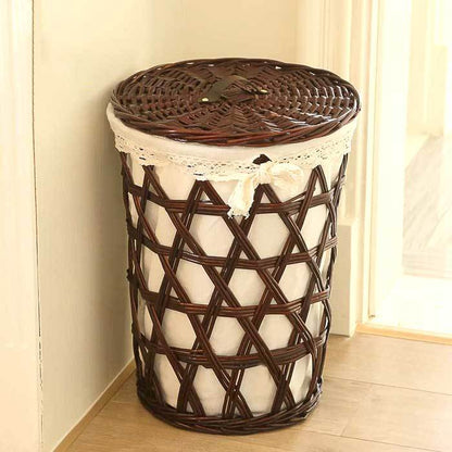 Panier à Linge en Rotin et Bois Luxure