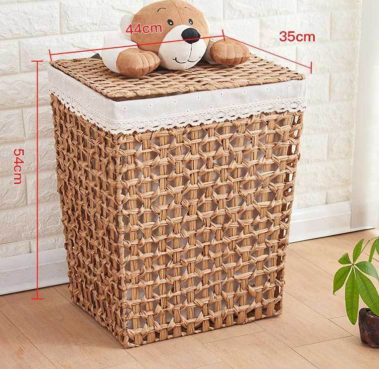 Panier à Linge en Rotin Imitation Teddy