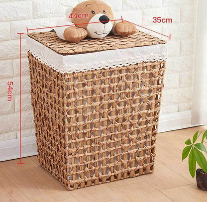 Panier à Linge en Rotin Imitation Teddy