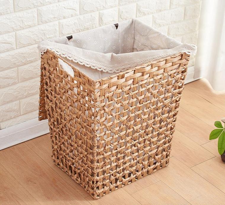 Panier à Linge en Rotin Imitation Teddy