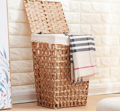 Panier à Linge en Rotin Imitation Teddy