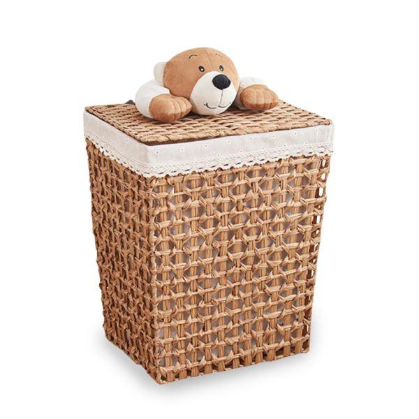 Panier à Linge en Rotin Avec Couvercle 