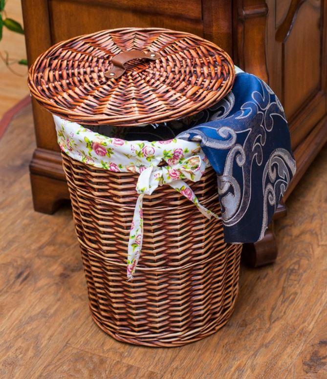 Panier à Linge en Rotin Marron Flora