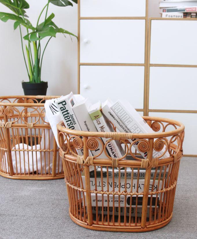 Panier à linge en Rotin Ovatio