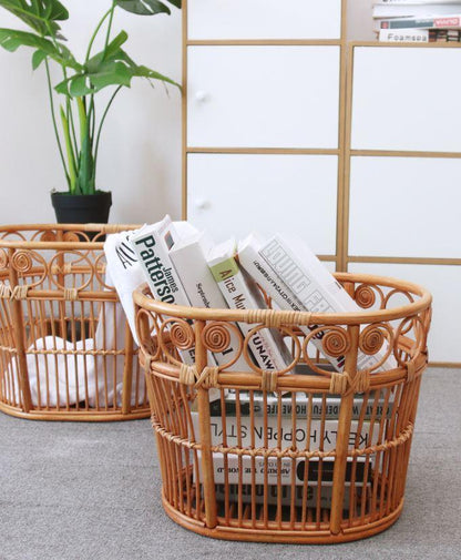 Panier à linge en Rotin Ovatio