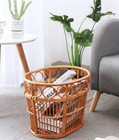 Panier à linge en Rotin Ovatio