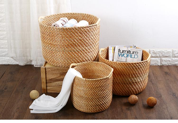 Panier à Linge en Rotin Vannerie Vietnamienne