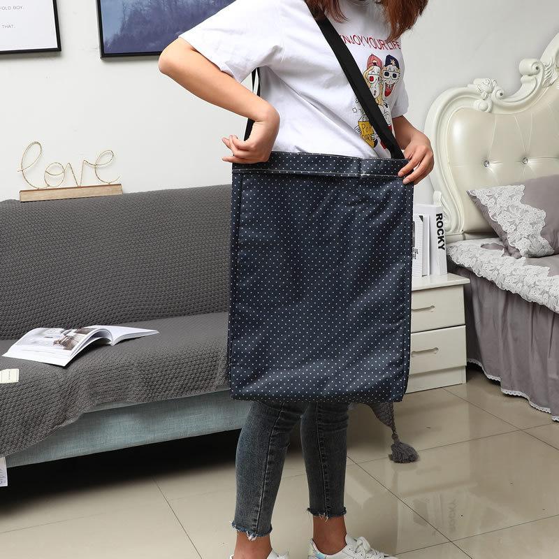 Panier à Linge en Tissu Bleu Marine