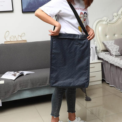 Panier à Linge en Tissu Bleu Marine
