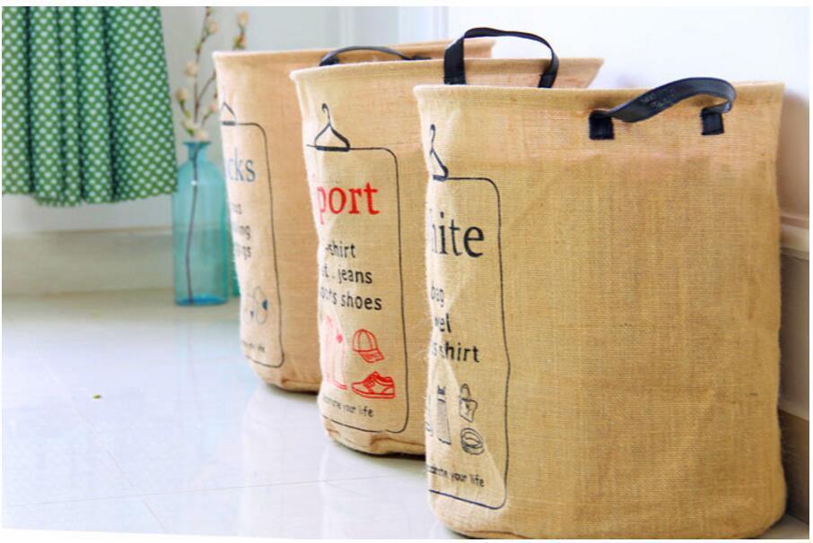 Panier à Linge en Tissu Jute Industrielle