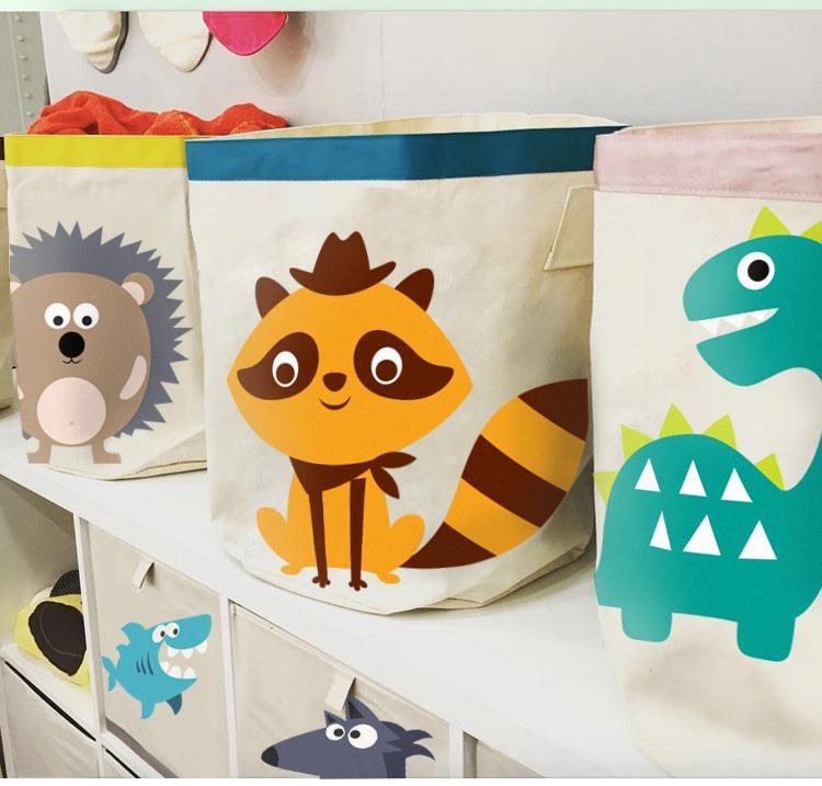 Panier à Linge Enfant Dinosaure Bleu