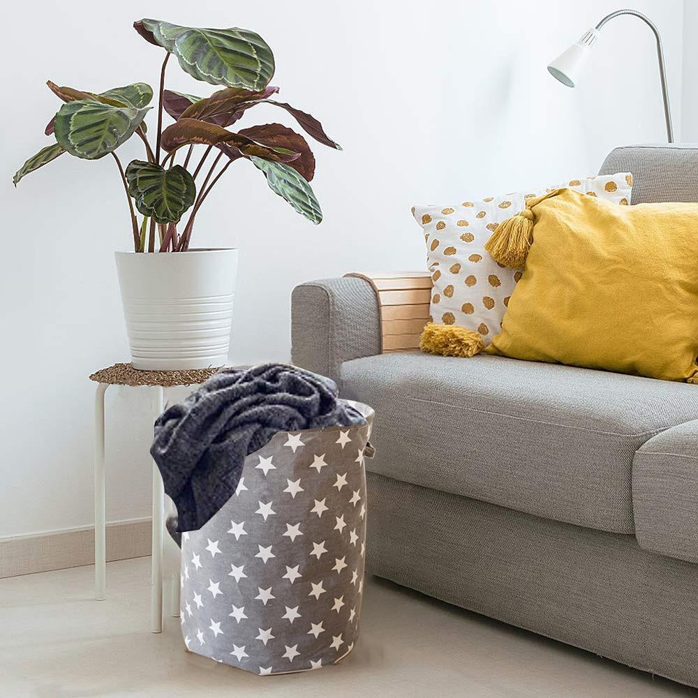 Panier à Linge Enfant Gris Étoilé