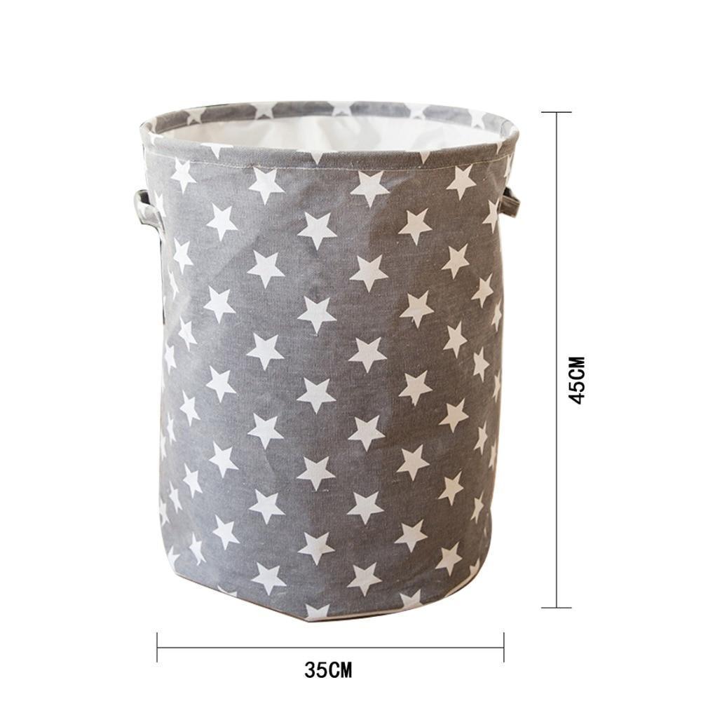Panier à Linge Enfant Gris Étoilé