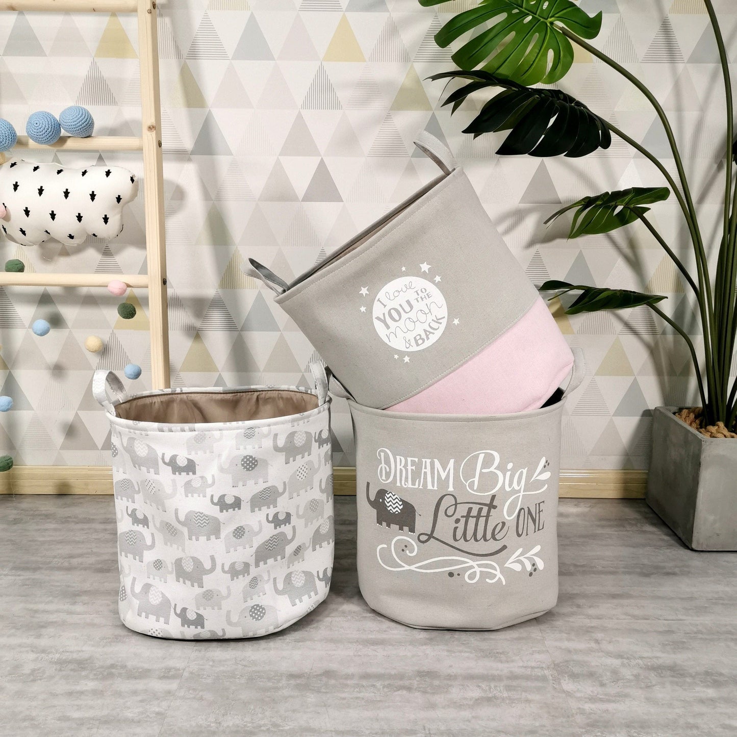 Panier à Linge Enfant  Motifs Éléphant
