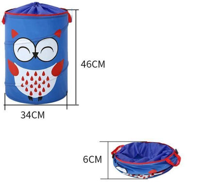 Panier à Linge Enfant Pliable Bleu Joker
