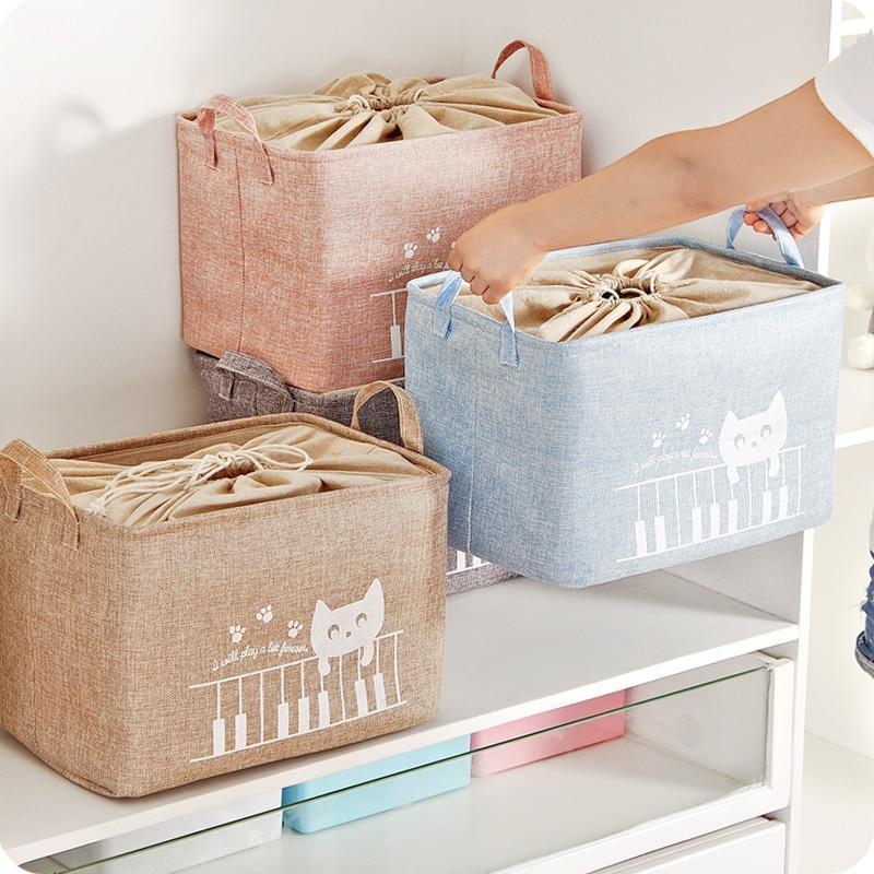 Panier à Linge Enfant Rangement en Tissu