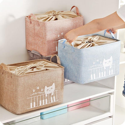 Panier à Linge Enfant Rangement en Tissu