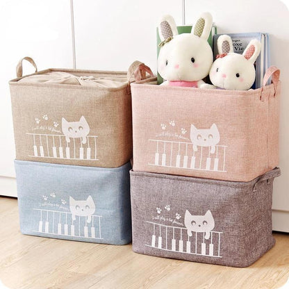 Panier à Linge Enfant Rangement en Tissu
