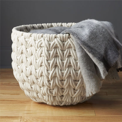 Panier à Linge Géant Design Tricoté Nexa