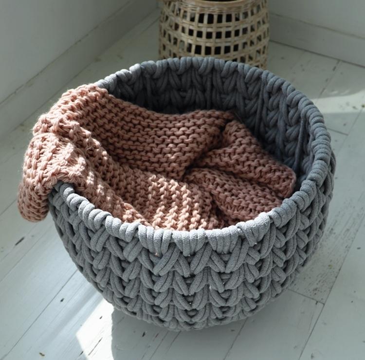 Panier à Linge Géant Design Tricoté Nexa