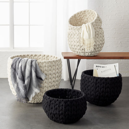 Panier à Linge Géant Design Tricoté Nexa