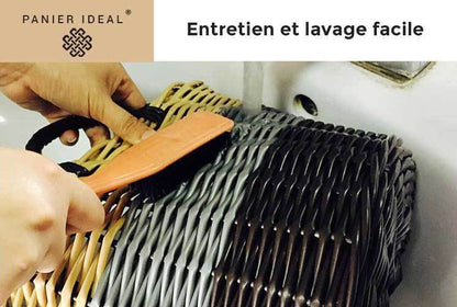 Panier à Linge Imitation Osier Simili